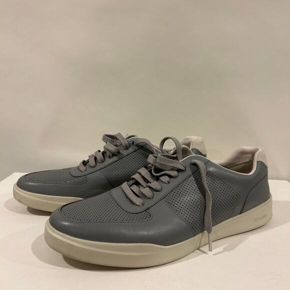 Cole Haan Men\'s Grand Crosscourt Perforated Low Top Sneakers - Gray - Size 11 main image 12